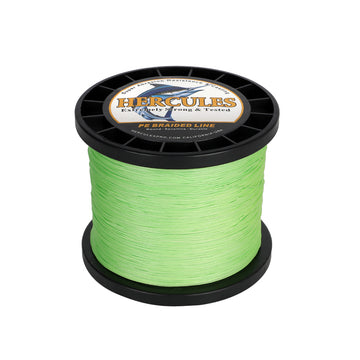 HERCULES 1500M 1640Yds Fluorescent Green 10lb-250lb PE Braid Fishing Line 12 Strands HERCULES